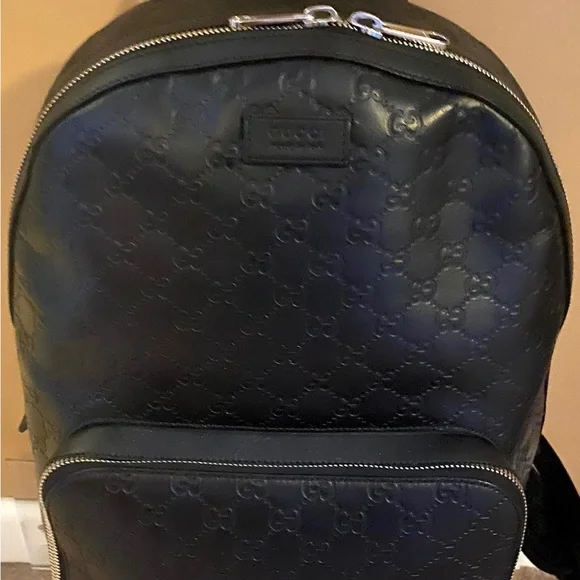 Gucci | Bags | Gucci Black Guccissima Leather Signature 